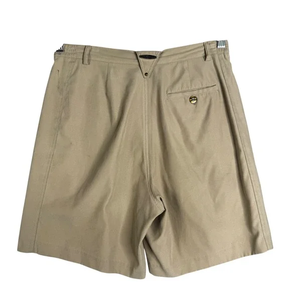 Jamie Sadock Women's Khaki Zip Pocket Pleated Front Shorts Size 8 Golf - Picture 2 of 6